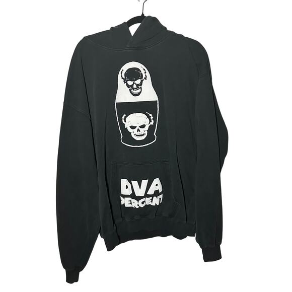 DVA Percent Other - DVA Percent Men's Black Skull Hoodie Sweatshirt Size XXL Casual Hooded
